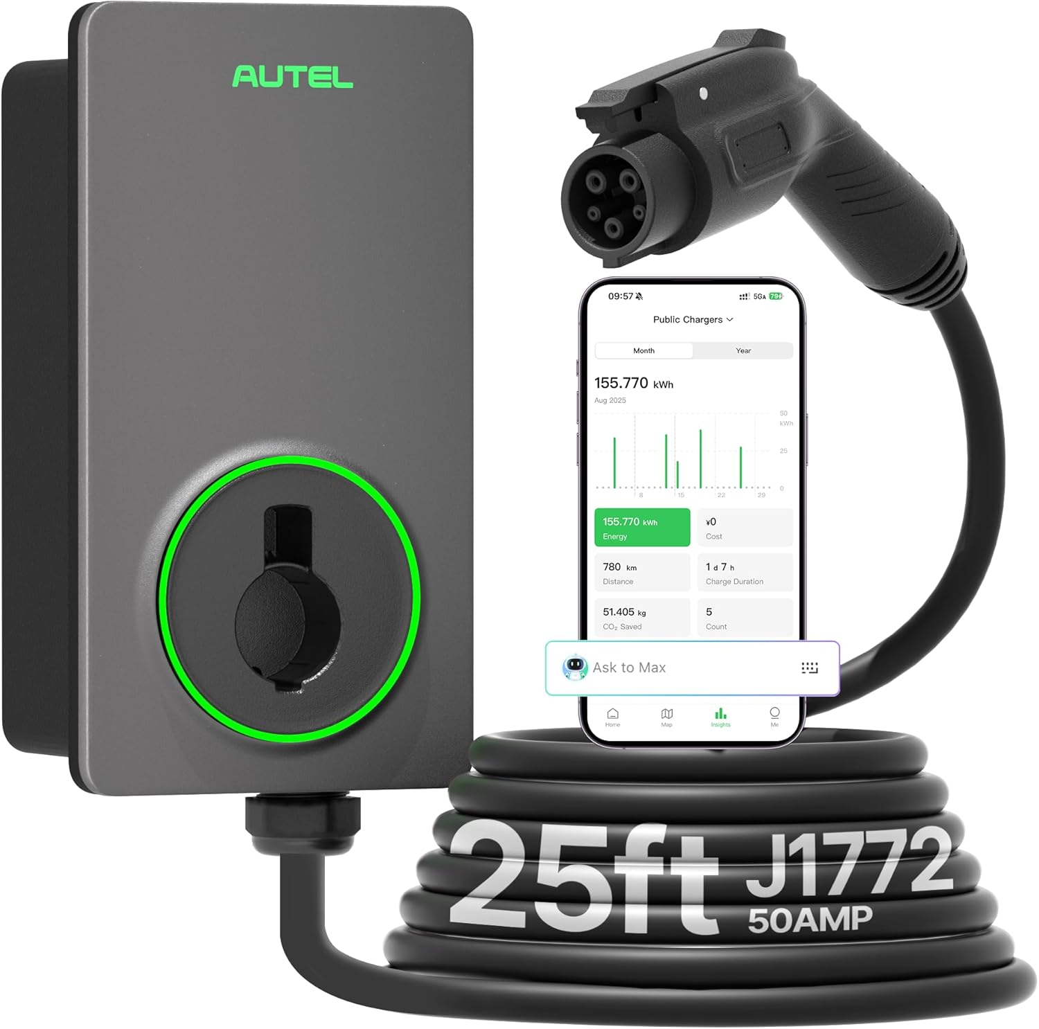 Autel AC Single Charger 50A EV Charger