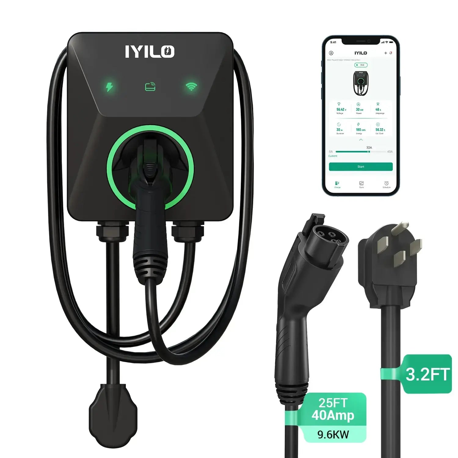IYILO Level 2 EV Charger Plug In - 40A