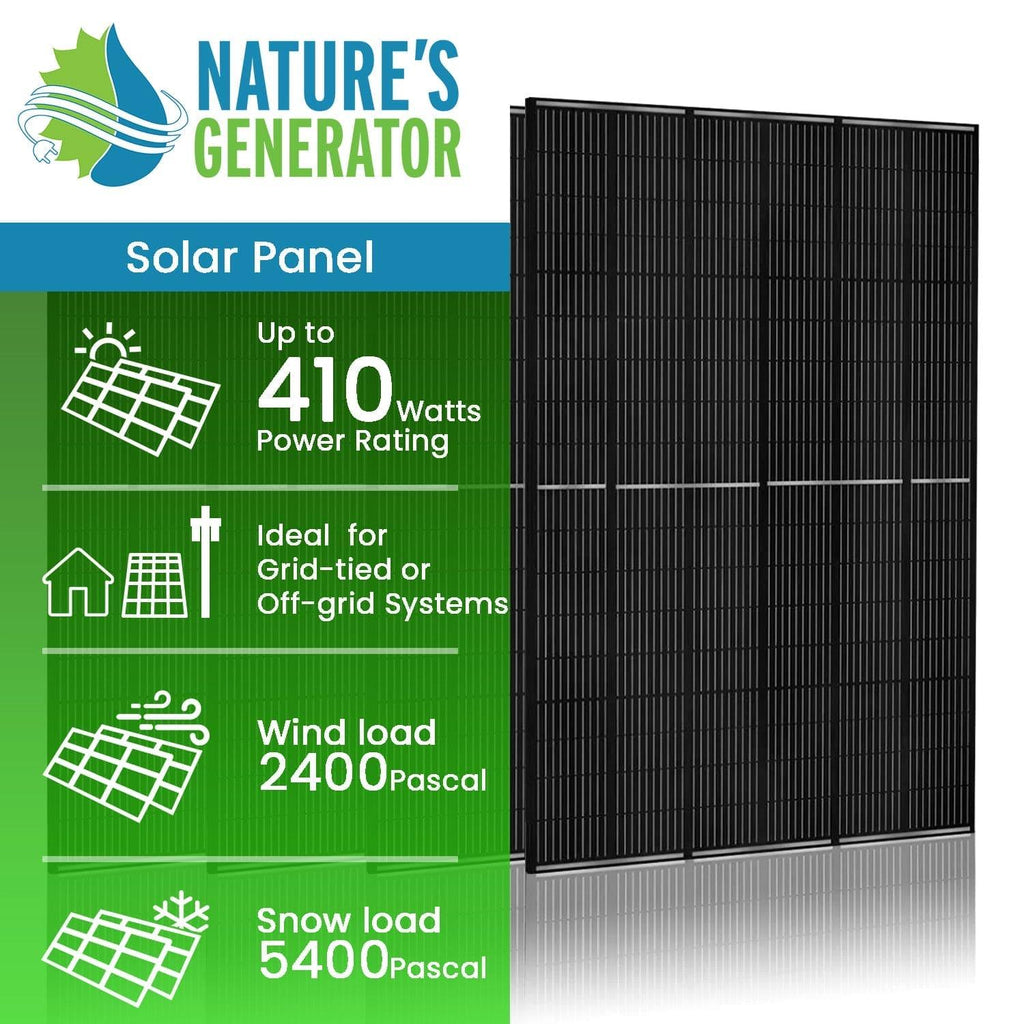 410 Watt Monocrystalline Solar Panel (4 Pack)