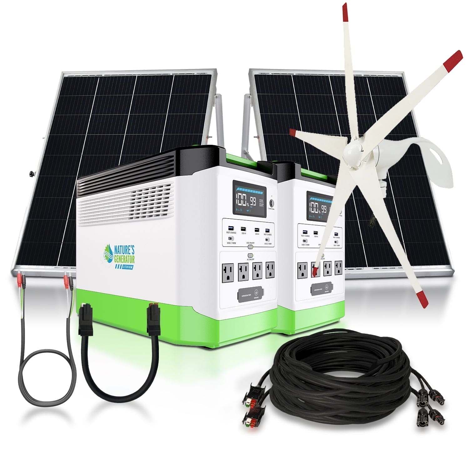 High Capacity Lithium 1800 Solar and Wind Generator