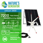 Nature's Generator Lithium 3600 Solar and Wind Generator