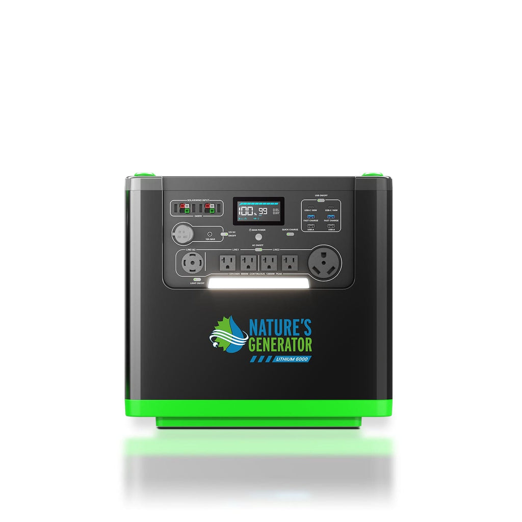 Nature's Generator Lithium 6000 and Transfer Switch