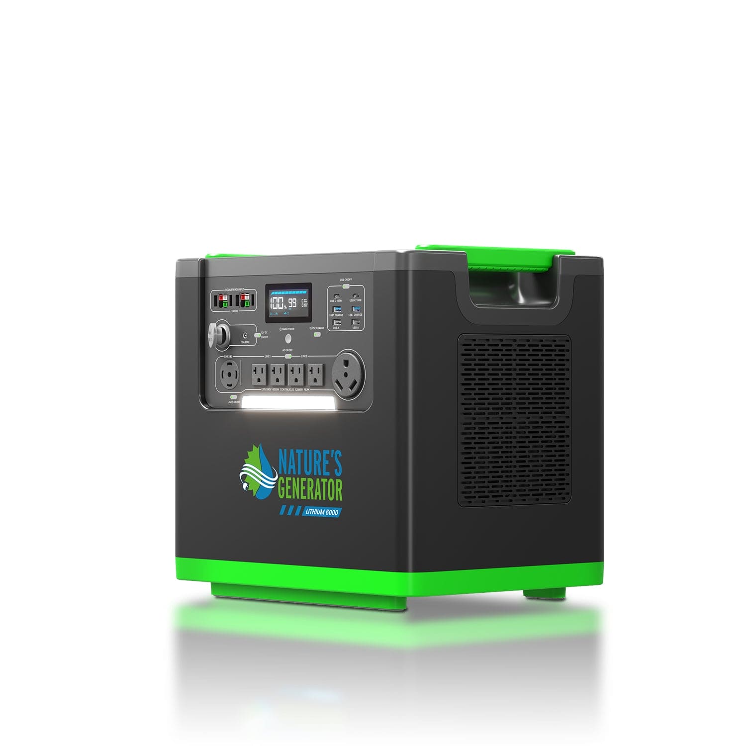 Nature's Generator Lithium 6000 with Solar Panel